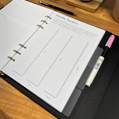 Endometriosis Symptom Journal A5 Black