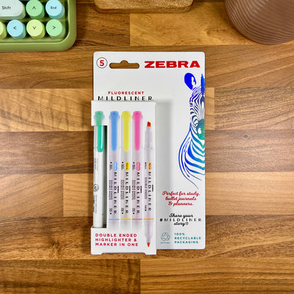 Zebra Mildliners Pastel Pack of 5