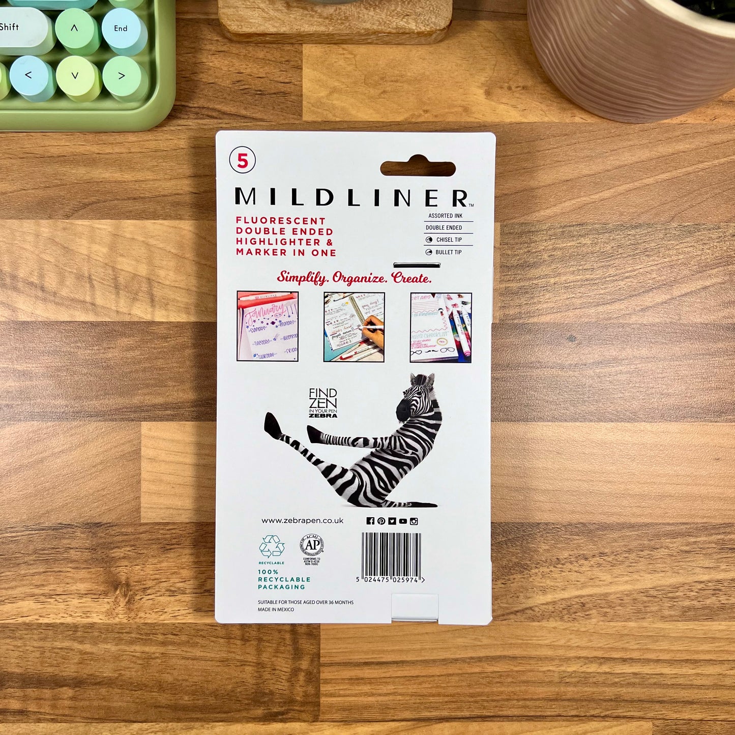 Zebra Mildliners Pastel Pack of 5