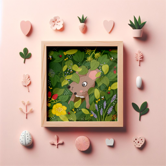 Woodland Mouse Illustrated Print